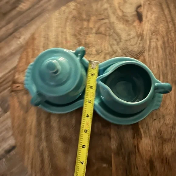 Fiesta Sugar Set with Tray, Breakfast Set, Fiestaware HLC Homer Laughlin,4pcset - Picture 5 of 6